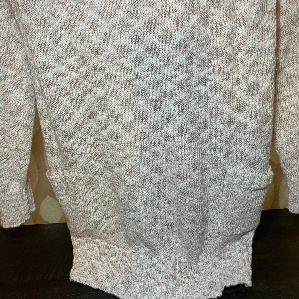 Dazy Eye Women's Size Medium Sparkly Knit Sweater Top Tunic Pockets Long Sleeve
